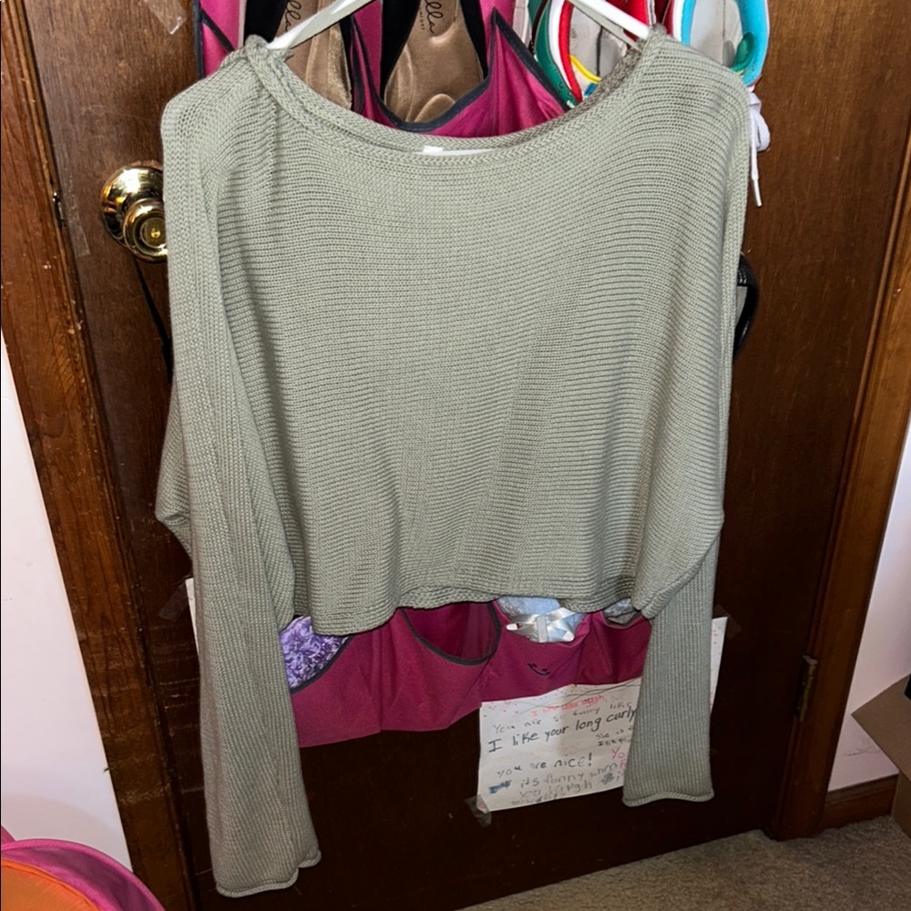 Garage Sage Green Knit Top